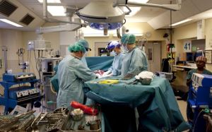 Equipe médica sueca realizando um transplante de útero em abril. (Foto:  Johan Winborg/AP)