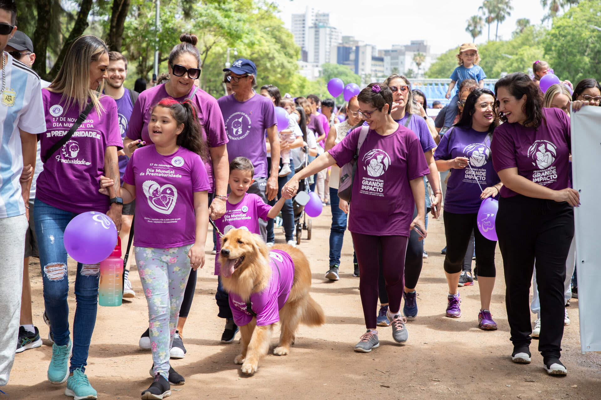 Alinhamento da Dia da Prematuridade ao calendário da OMS. Foto: Fernanda Rodrigues (Caminhada da Prematuridade do RS, 2023)